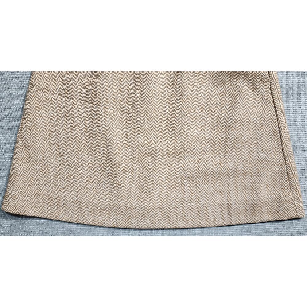 J.Crew Womens Herringbone Skirt Wool Blend Tan Size 10 NWT - Picture 4 of 10